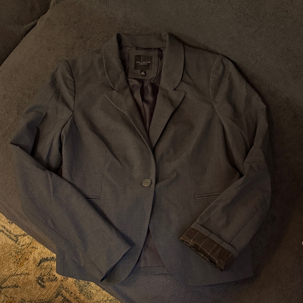 The Limited Collection Single Button Charcoal Blazer, sz 10